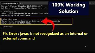 Javac is not recognized as an internal or external command error fixed | Online Study For CS