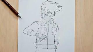 How to draw Kakashi | Kakashi full body step by step | tutorial