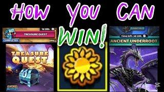 WIN! Treasure Quest Tips / Walkthrough Bonus Ancient Underroot! - Empires  and Puzzles Drangonspire