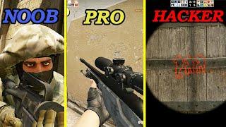 NOOB vs PRO vs HACKER - CS:GO