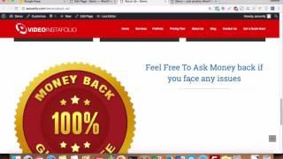 How to create a multi-pages website or a landing page using VideoInstaFolio WordPress Theme