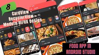 CardView In Android Studio | RecyclerView AndroidStudio | Food App In Android Studio | Home Fragment