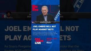 Joel Embiid will NOT play on Friday against the Nets 