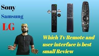 Sony Samsung Lg Remote And User interface