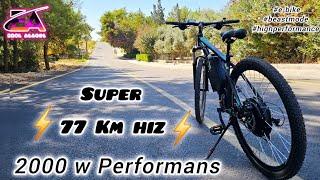 2000 w Elektrikli Bisiklet ile 78 km hıza çıktık,Mükemmel Hız ve Yokuş Performansı, #kit #mtb #ebike