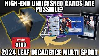 HIGH END UNLICENCED CARDS! 2024 Leaf Decadence Multi Sport Hobby Box Review!