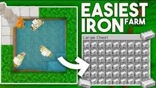 Minecraft EASY Iron Farm in Bedrock 1.21 (MCPE/Xbox/PS4/Nintendo Switch/Windows10