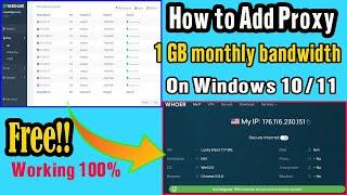 How to Setup Proxy For Free on Windows 10/11