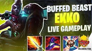 Buffed Ekko Is Crazy OP! (50k+ Damage) - Wild Rift HellsDevil Plus Gameplay