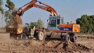 Mud Excavation | Excavator Performance | Trali Tractor | Massey Ferguson