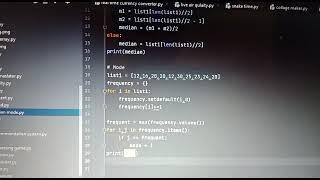 find mean median mode python project