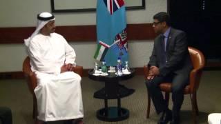 Fijian Attorney General Aiyaz Sayed-Khaiyum meet UAE Foreign Minister