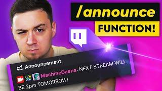 🟣 TWITCH /announce Chat Command?!