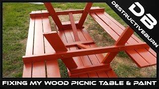 Fixing My Wood Picnic Table & Paint