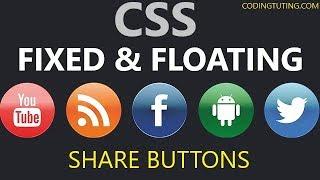 Create Fixed and Floating Social Media Share Buttons HTML CSS