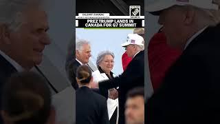 US President Donald Trump lands in Calgary International Airport, Canada for G7 Summit