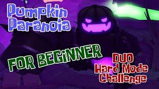 How to DUO Pumpkin Paranoia Hard Mode Challenge in Roblox Tower Heroes (FOR BEGINNERS)