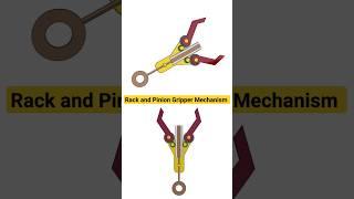 How a Rack and Pinion Gripper Mechanism Works #mechanism #engineering #3ddesign #3d #animation