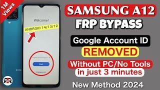 Samsung A12 [A127F] FRP Bypass | A12 Frp Android 12/13 Google Account Remove New Method 2024