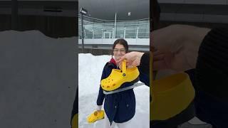 Girlfriend Tries Crazy Croc Skates!! 