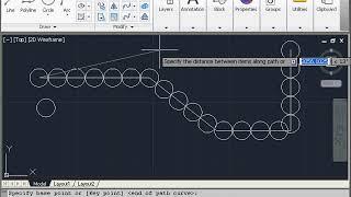 Авто-кад 2012 Path Array Массив по траектории