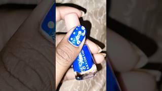 Amezing blue  colour nail polish for nail art #nailtrends #nailtech #youtubeshorts