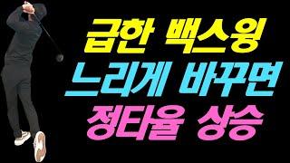 연습량이 부족한 아마추어에게 빠르고 급한 백스윙 만큼 안 좋은 습관도 없다