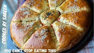 Irresistible Bread || Chicken & Cheese stuffed || Cooked by Sabeen