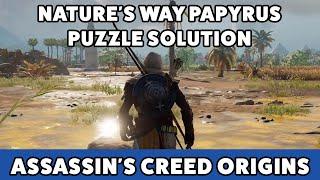 Assassin's Creed Origins Nature's Way Papyrus puzzle solution
