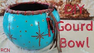 DIY Gourd Bowl | Gourd Art | Gourd Art Tutorial #Gourd #Gourdart #gourdbowl #DIYgourd