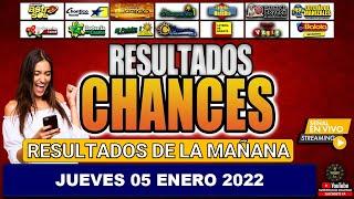 Resultados del CHANCE DE LA MAÑANA del JUEVES 05 DE ENERO de 2023 