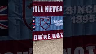 WEST HAM FLAG AT AWAY PUB BEFORE IPSWICH GAME!