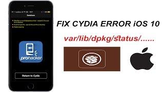 How to fix /var/lib/dpkg/status error iOS 10/11 (ALTERNATIVE WAY, without mTerminal)