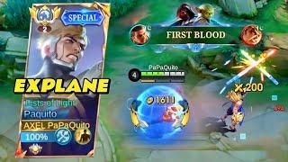 PAQUITO EXPLANE TUTORIAL AGAINST GLOBAL GATOTKACA | PAQUITO TUTORIAL GAMEPLAY MLBB