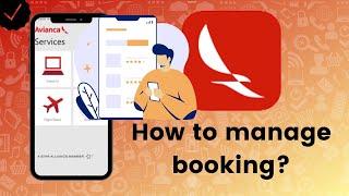 How to manage booking in Avianca?