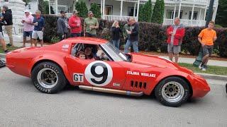 2022 Stajnia Weglarz Corvette Elkhart Lake Concours d' Elegance Race Car Parade Downtown