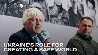 Ukraine’s Role for Creating a Safe World. Andrii Yermak, Boris Johnson, Mike Pompeo