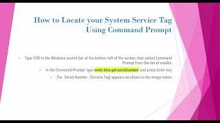 How to Locate your System Serial number Using Command Prompt