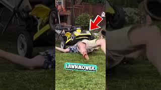 He Got Run Over By a Lawnmower  #shorts