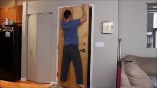 How to workout in hotel rooms - Pullups on door