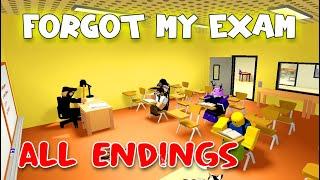 FORGOT MY EXAM - All Endings [Roblox]