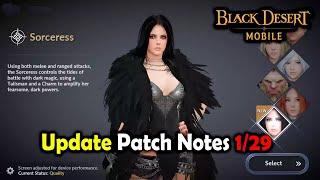 Black Desert Mobile - Update Patch Notes 1/29 & New Events