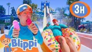 BLIPPI'S WATER PARK ADVENTURE + More |  Blippi and Meekah Best Friend Adventures