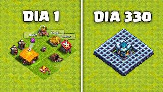 Melhorei uma vila em 330 dias Rushando Certo - Clash of Clans!