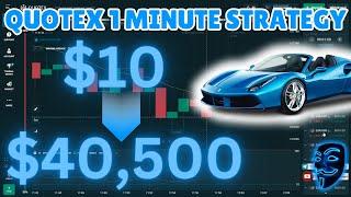 BEST 1 MINUTE QUOTEX TRADING STRATEGY TUTORIAL FOR BEGINNERS 2024|$10️$40500 TRADING QUOTEX LIVE