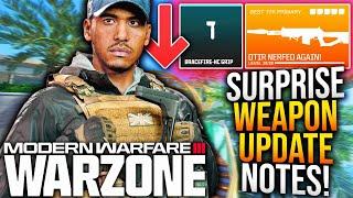 WARZONE: Surprise META UPDATE PATCH NOTES! Broken Attachment Update, Weapon Changes, & More!