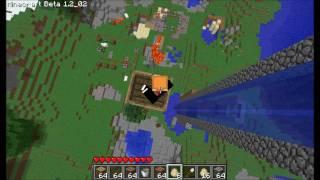 Minecraft - Flying Boat up waterfall - Tutorial