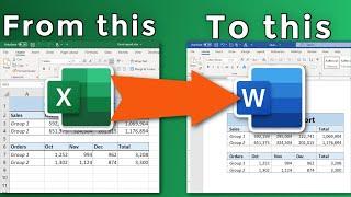 HOW TO COPY FROM EXCEL TO WORD IN 3 STEPS [WORKS EVERY TIME]