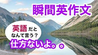 瞬間英作文393　英会話「仕方ないよ。。」英語リスニング聞き流し