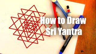 How To Draw Sri Yantra Step by Step